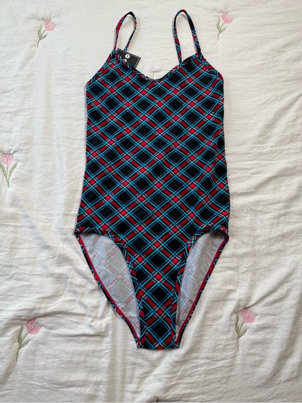 Preppy Plaid Print New ethika Bodysuit Fitted Tank Top
